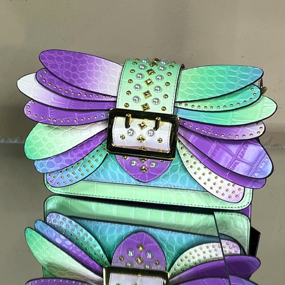 Handbags - Butterfly Bloom Embellished Clutch